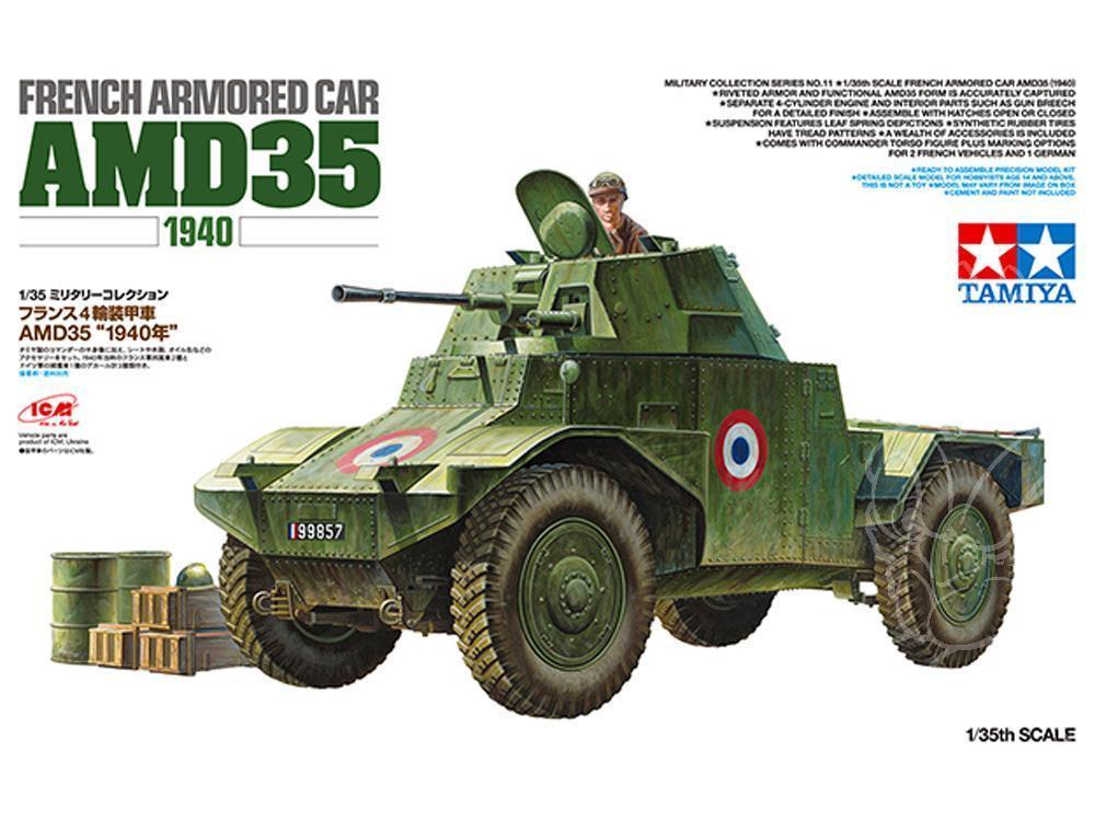 Tamiya maquette militaire 32411 automitrailleuse amd 35 135